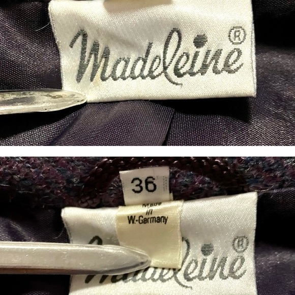 Madeleine Wool Blazer Jacket Herringbone Size 36 6/8 - Picture 11 of 16